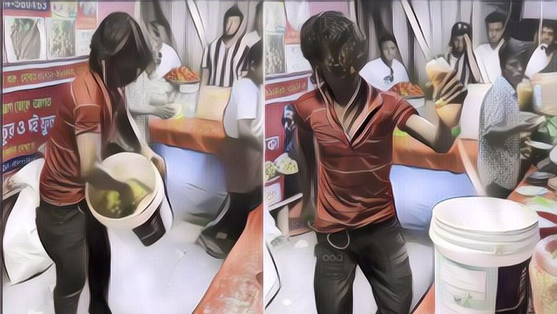 Viral Pedagang di India Mengaduk Minuman di Dalam Ember Bekas&nbsp;Cat